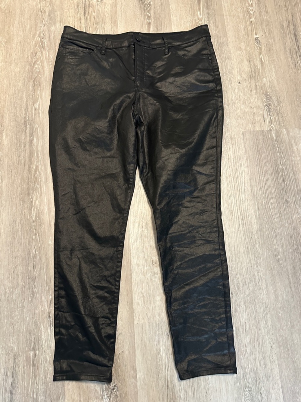Express Black Coated Skinny Jeans
